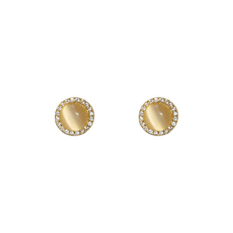 Aura Cat-Eye Halo Studs