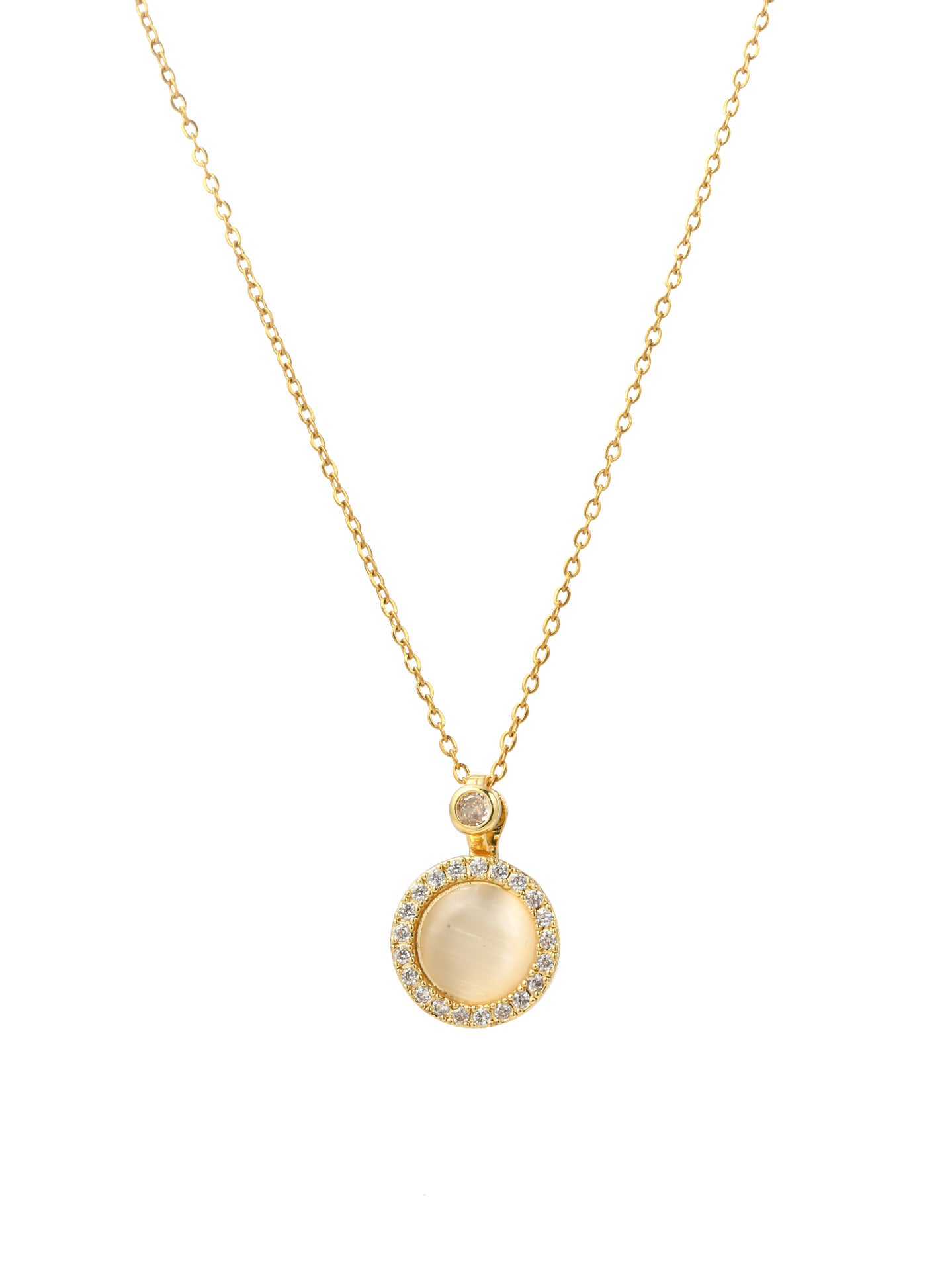 Aura Cat-Eye Pendant Necklace