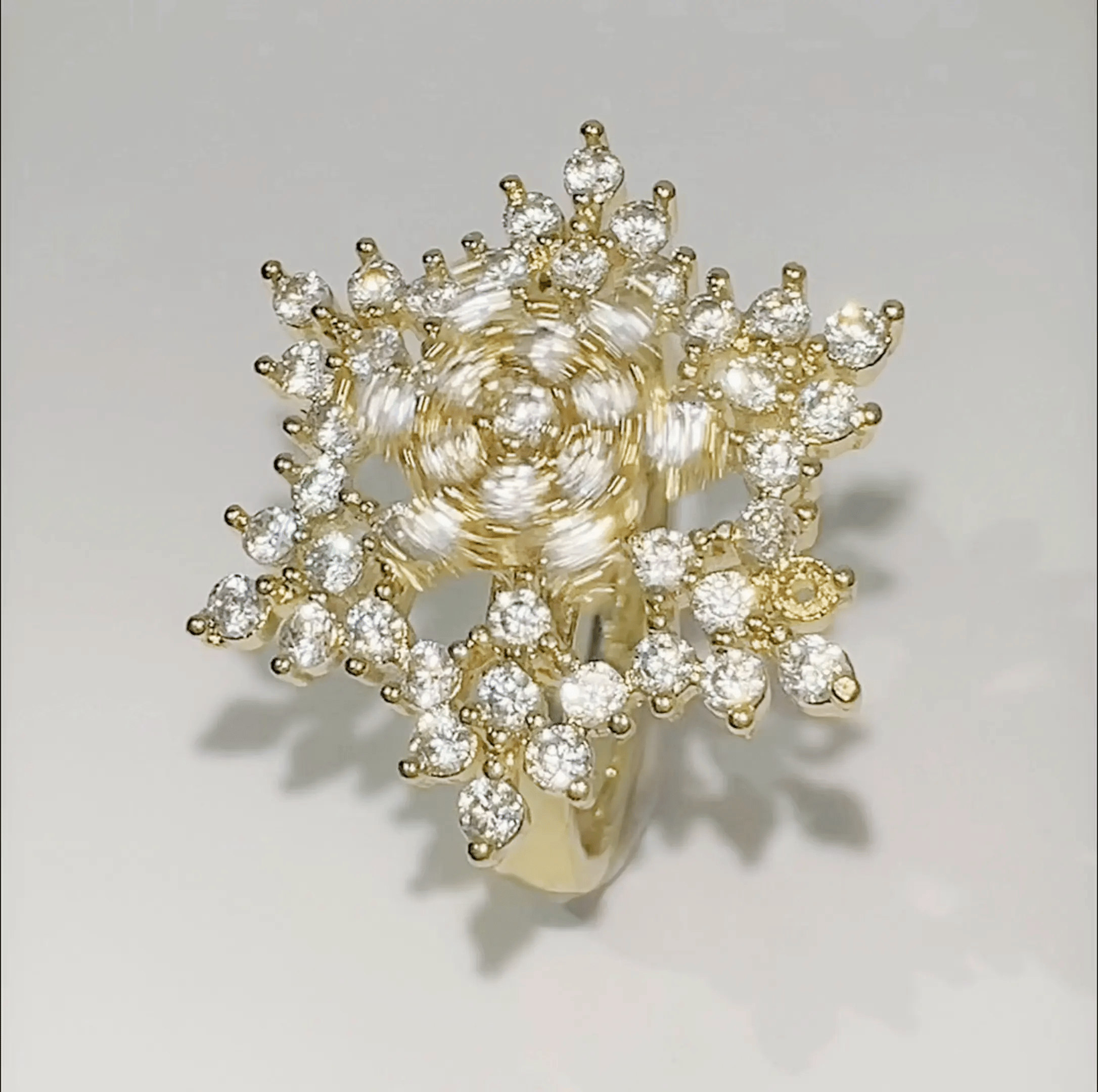 Schneeflocken-Seelenstern-Statement-Ring