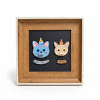 Custom Cat Face Portrait Magnet with Spinnable Cheeks