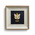 Custom Cat Face Portrait Magnet with Spinnable Cheeks