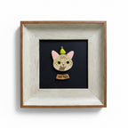 Custom Cat Face Portrait Magnet with Spinnable Cheeks