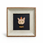Custom Cat Face Portrait Magnet with Spinnable Cheeks