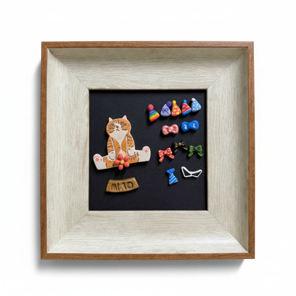 Custom Full Body Cat Magnet with Spinnable Balls / Bum