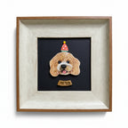 Custom Dog Face Portrait Magnet with Spinnable Nose