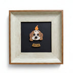 Custom Dog Face Portrait Magnet with Spinnable Nose