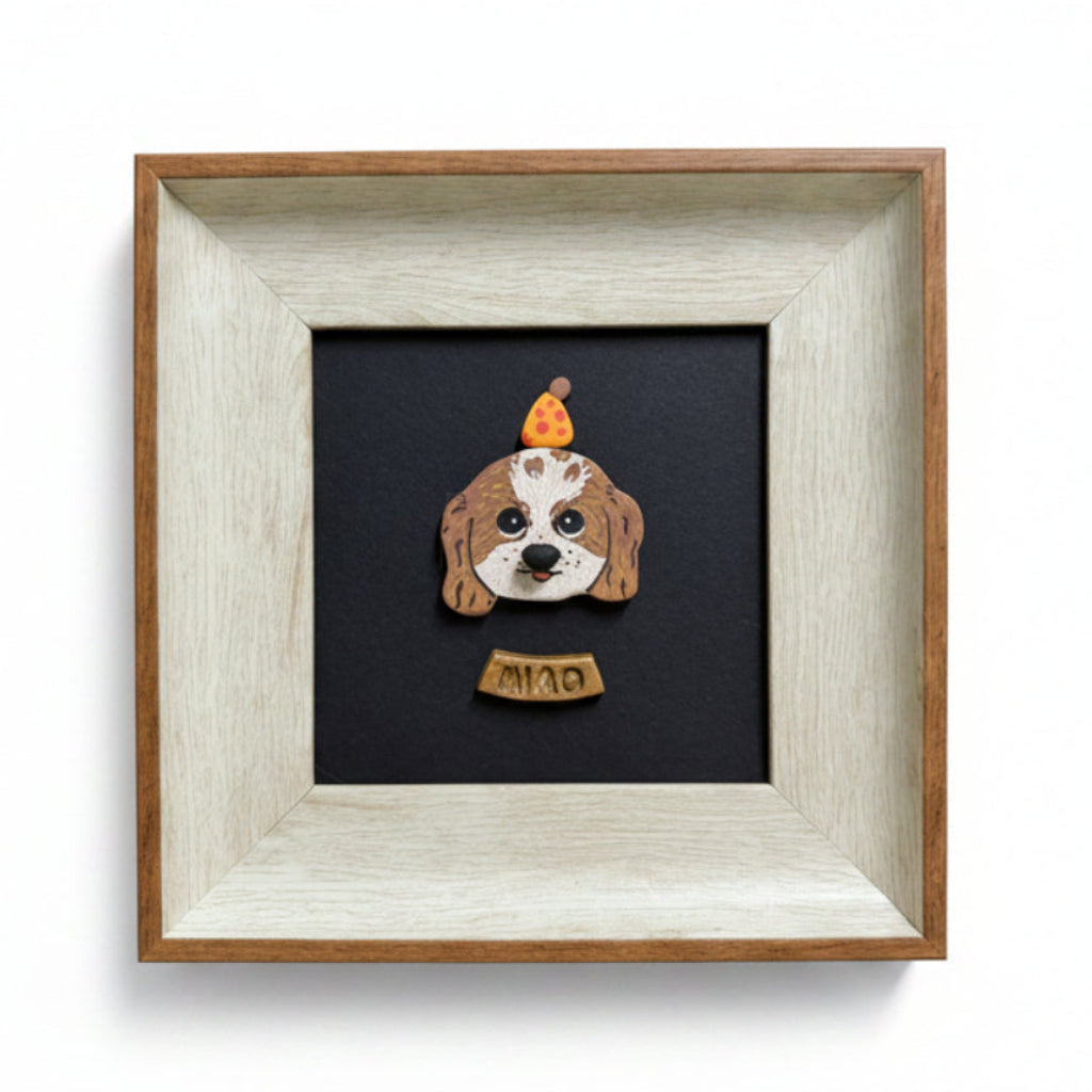 Custom Dog Face Portrait Magnet with Spinnable Nose