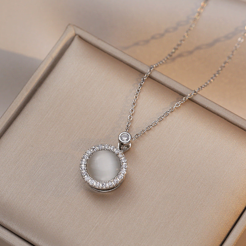 Aura Cat-Eye Pendant Necklace