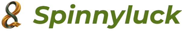 Spinnyluck logo with a stylized number 8 and green text
